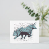 投資家の株価上昇と弱気市場取引 ポストカード (スタンド正面)