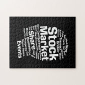 投資家の株式市場の言葉ヘッド ジグソーパズル (横)