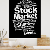 投資家の株式市場の言葉ヘッド ポスター (キッチン)