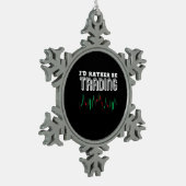 投資家は私が取引をする方が良い スノーフレークピューターオーナメント (左)