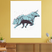 投資家向け弱気市場 キャンバスプリント (インサイチュ (リビング))