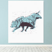 投資家向け弱気市場 キャンバスプリント (インサイチュ (ウッドフロア))