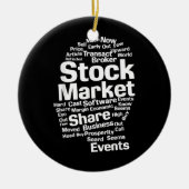投資家株式市場ワードヘッド セラミックオーナメント (正面)