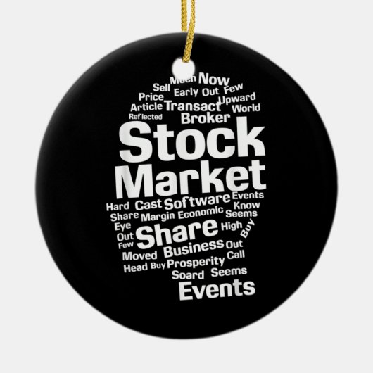 投資家株式市場ワードヘッド セラミックオーナメント (正面)