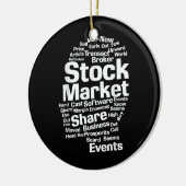 投資家株式市場ワードヘッド セラミックオーナメント (左)
