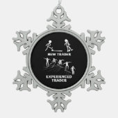 投資家経験豊富なトレーダー スノーフレークピューターオーナメント (正面)