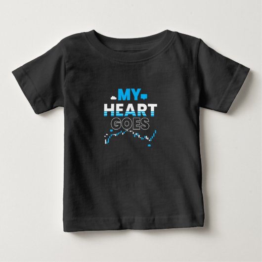投資家自分のハートグラフ ベビーTシャツ (正面)