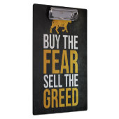 投資家買の懸念売り強気トレーダー クリップボード (右)