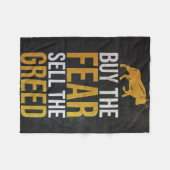 投資家買の懸念売り強気トレーダー フリースブランケット (正面(横))