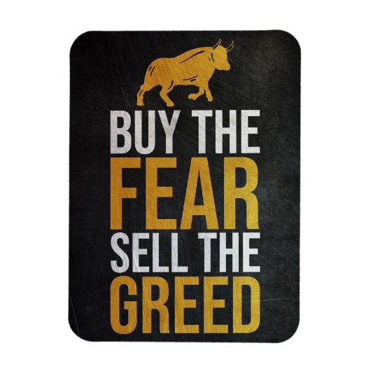 投資家買の懸念売り強気トレーダー マグネット (縦)