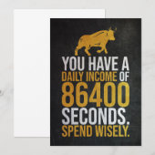 投資家86400秒日所得 セーブザデート (正面/裏面)