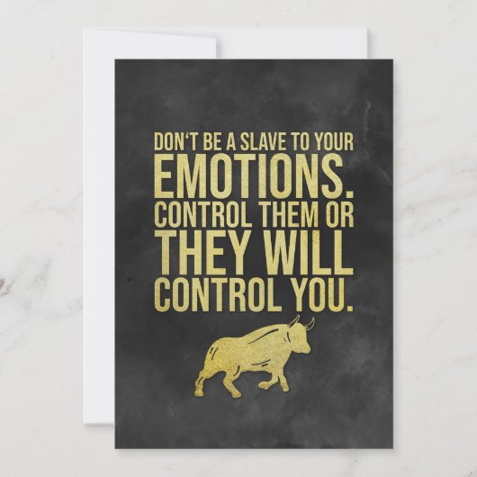 投資家 感情をコントロールせよ 招待状 (正面)