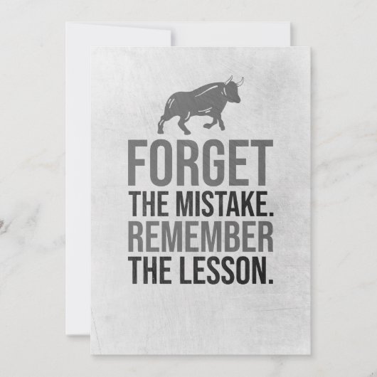 投資家 間違いを忘れて 招待状 (正面)