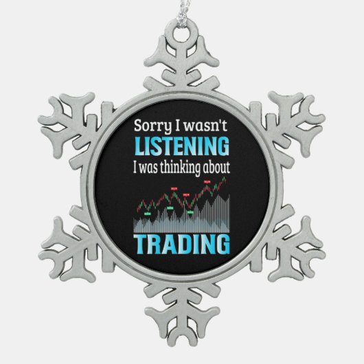 投資家Iが取引考えるについて スノーフレークピューターオーナメント (正面)