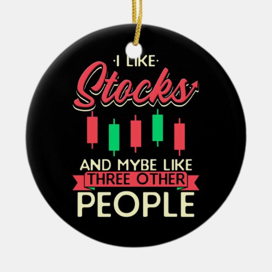 投資家Iは株が好き セラミックオーナメント (正面)