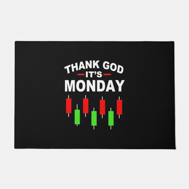 投資感謝してい者の神Itは月曜 ドアマット (正面)