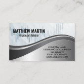 投資財務顧問 | ろうそく立てグラフ 名刺 (裏面)