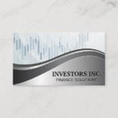 投資財務顧問 | ろうそく立てグラフ 名刺 (正面)