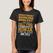 投資銀行アナリスト Tシャツ (正面)