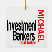 投資銀行家の方が優れたカスタム セラミックオーナメント (裏面)
