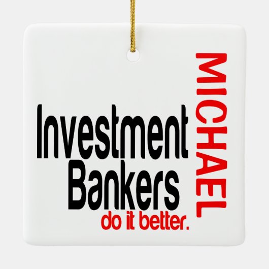 投資銀行家の方が優れたカスタム セラミックオーナメント (裏面)