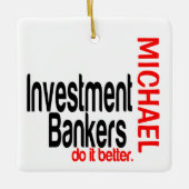 投資銀行家の方が優れたカスタム セラミックオーナメント (正面)