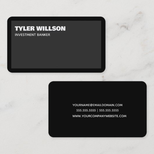投資銀行家 名刺 (正面/裏面)