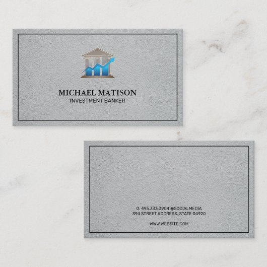 投資銀行家 |株価チャート 名刺 (正面/裏面)