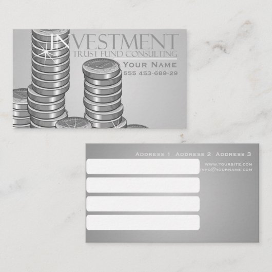 投資 – 名刺 (正面/裏面)