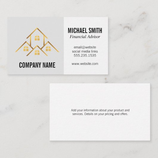 投資 | 実在財産 名刺 (正面/裏面)