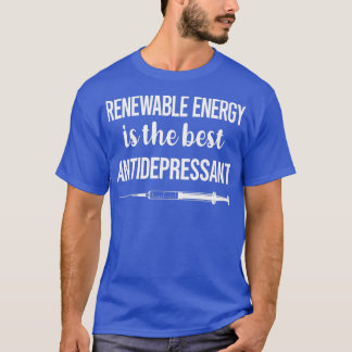 抗うつ性再生可能エネルギー Tシャツ