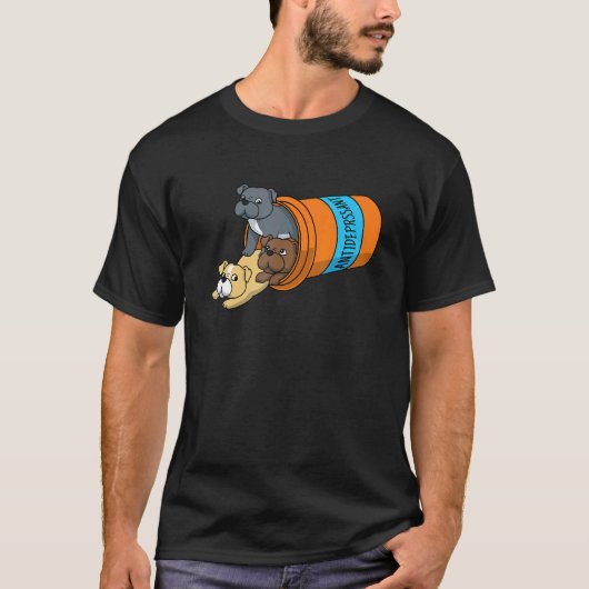 抗うつ薬ピットブル Tシャツ (正面)