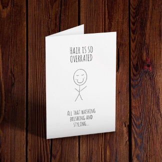 抗がん剤後の髪の変化をユーモアで表現したカード カード