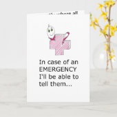 抗がん剤治療応援緊急カード カード (黄色い花)