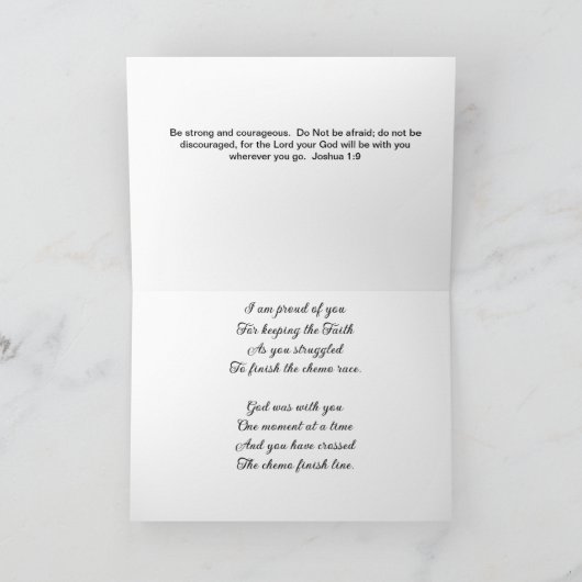 抗がん剤治療終了お祝いカード カード (内部)