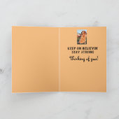 抗がん剤治療終了! がんに負けるな! レトリバーの応援カード カード (内部)