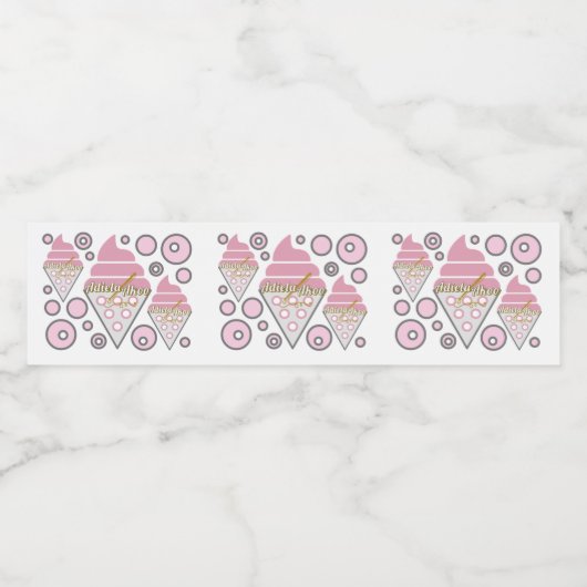 抗し難いアイスクリームウォーターボトルラベル ペットボトルラベル (シングルラベル)