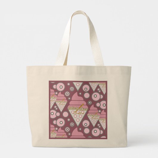 抗し難いアイスクリームグレープトートバイアディエラアクー ラージトートバッグ (裏面)