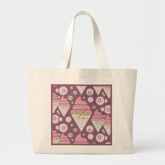 抗し難いアイスクリームグレープトートバイアディエラアクー ラージトートバッグ (正面)