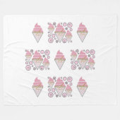 抗し難いアイスクリームリコリスフリースブランケット フリースブランケット (正面(横))