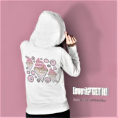 抗し難いアイスクリームリコリスフルジップフード付きスウェットシャツ パーカ