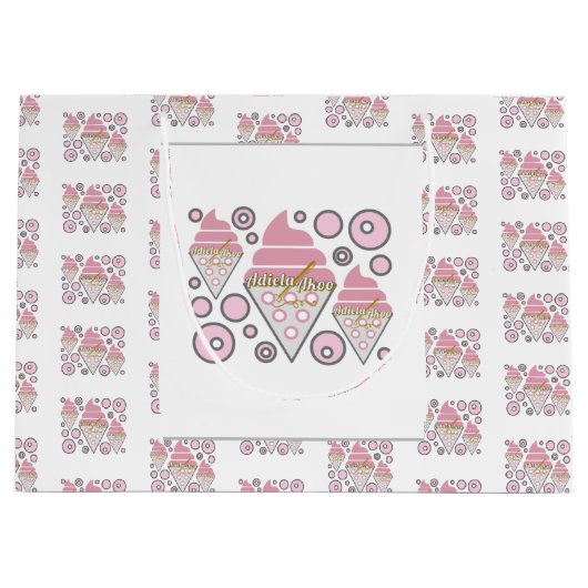 抗し難いアイスクリームリコリス抱き枕 – 大 ラージペーパーバッグ (正面)