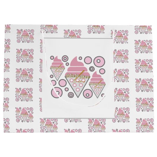 抗し難いアイスクリームリコリス抱き枕 – 大 ラージペーパーバッグ (裏面)