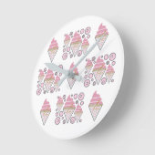 抗し難いアイスクリームリコリス時計 ラウンド壁時計 (傾斜)