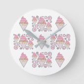 抗し難いアイスクリームリコリス時計 ラウンド壁時計 (正面)