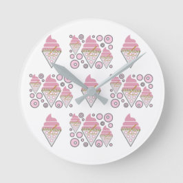 抗し難いアイスクリームリコリス時計 ラウンド壁時計