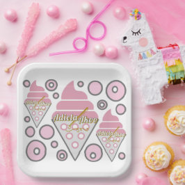 抗し難いアイスクリームリコリス紙プレート ペーパープレート