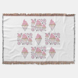 抗し難いアイスクリームリコリス装飾品 スローブランケット