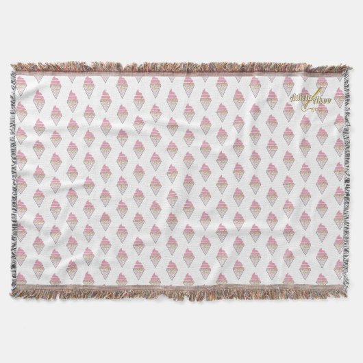 抗し難いアイスクリーム化粧投げ スローブランケット (正面)