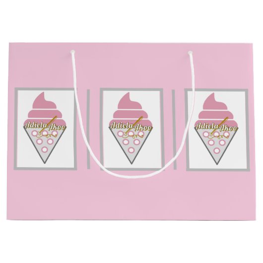 抗し難いアイスクリーム抱き枕バイアディラアコー ラージペーパーバッグ (正面)